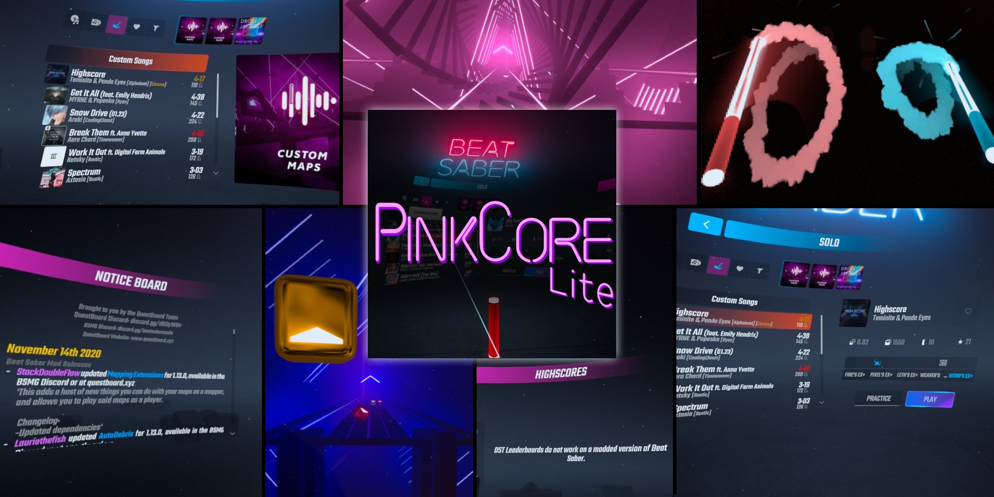 Pink Pinkcore Has Finally Released For Oculus Quest Beat Saber 1 13 0 This Mod Will Auto Download Upon Restarting Bmbf And Is Designed To Give Users A More Pc Feel For Any