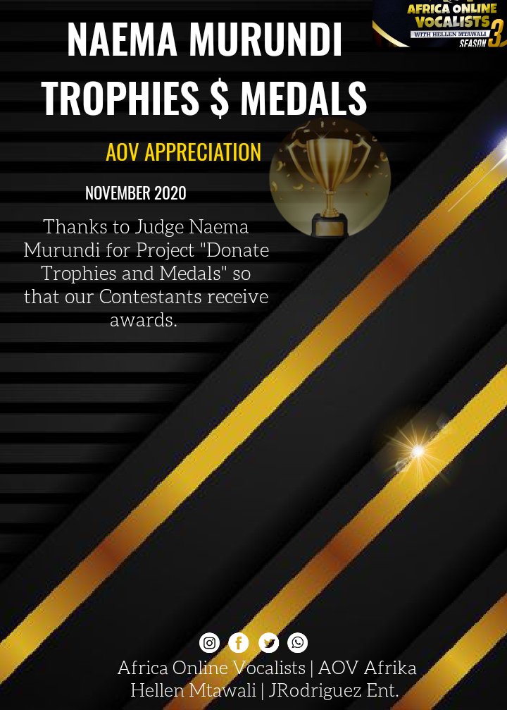 Judge Naema thanks for your support for AOV. Keep doing good.