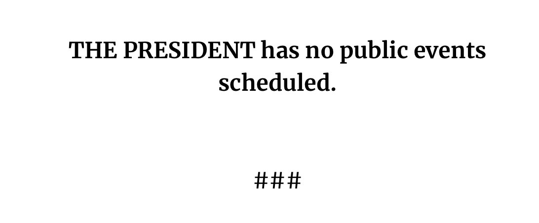 ddale8's tweet photo. Here’s Trump’s public schedule for tomorrow. (Public schedules don’t include all of a president’s activities.) https://t.co/m0MIxMLYEd