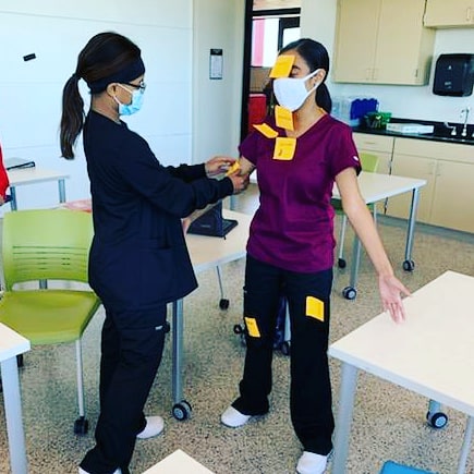 BTBiosci's tweet photo. Relay race your way to learning the bones in your body in Allied Health with Mrs. Lynch!🦴🦵 #funwithpostits #handsonlearning #butlertech https://t.co/Lxt7jusutV
