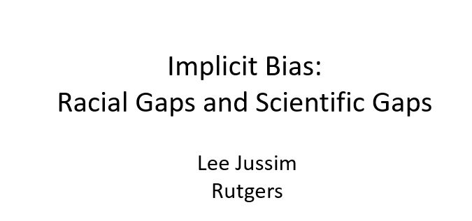 As promised, the slides and video for my talk, given to the inaugural Merton Series in Physics (yup, the physicists wanted to hear about it):Implicit Bias: Racial Gaps and Scientific Gapsis now available online.Thread, 1/n ending in END with links.