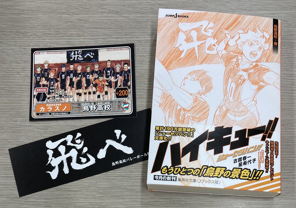 集英社コミック文庫 集英社文庫 Jブックス版 ハイキュー ショーセツバン 11 18 水 刊行スタート 第1弾は 烏野高校 春 伊達工業 烏野高校 夏 の2冊 初回出荷分には カード 横断幕しおり付きです 詳しくは T Co