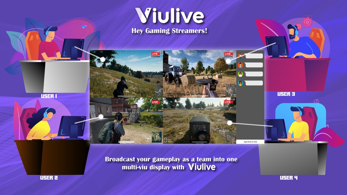 Viuliveapp's tweet photo. Hey gamers!
Now you can stream out multi player games in to one multi display event. https://t.co/Bi6ovfL9GE