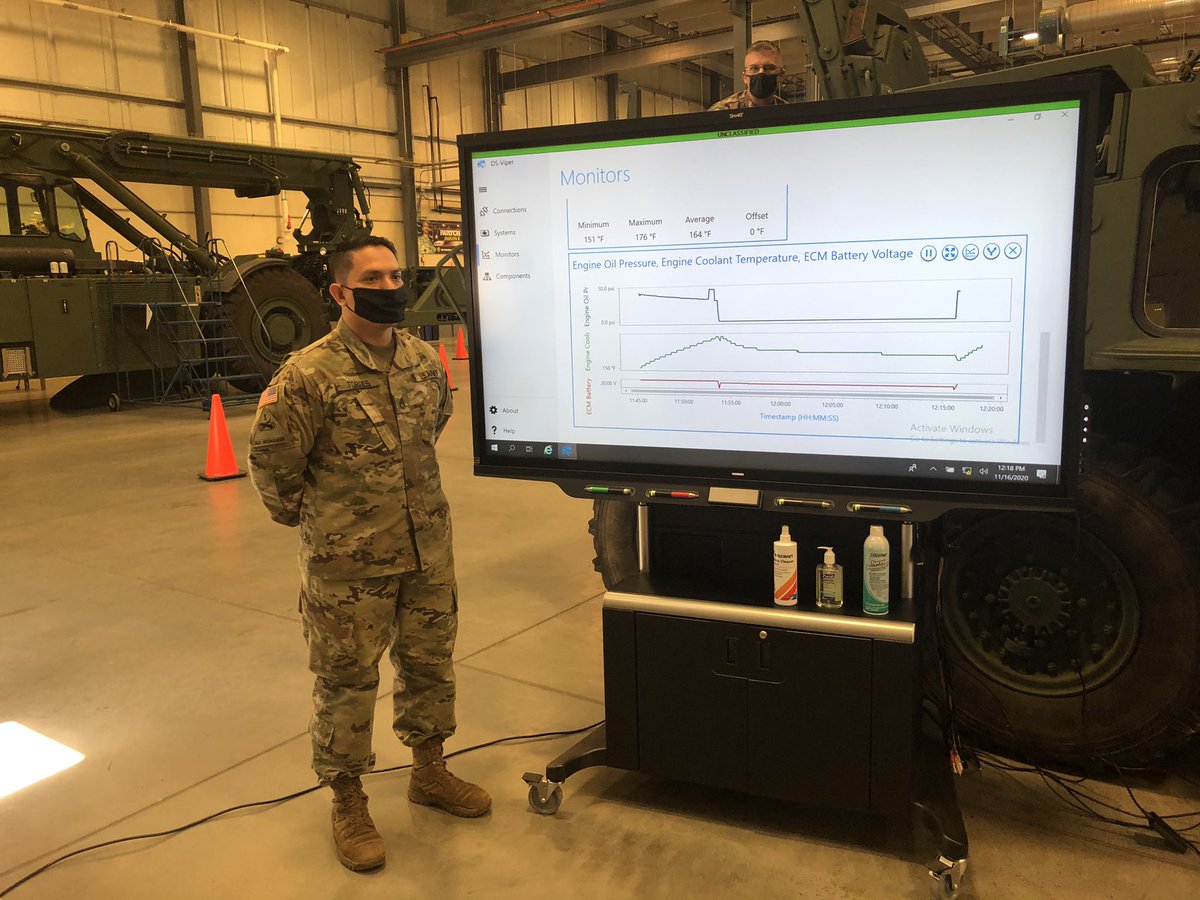 OrdnanceCSM's tweet photo. @16OD_BN’s SFC Torees shows how today’s technology brings diagnostics and data to maintain #ArmyLethality & #Readiness
#MSDv4 #ArmyPitCrew
@CASCOM_CG @CASCOM_7 @ChiefofOrdnance @ordnanceDTC @brown_clydea @USAODCorps https://t.co/VTDHqEbeUz