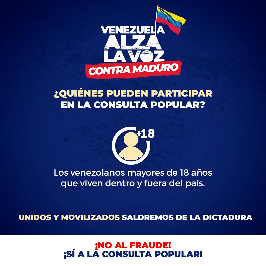 unt_carabobo's tweet photo. Este 12D Venezuela alza la voz en contra del régimen y se une en un gran movimiento de participación ciudadana en rechazo a la farsa electoral del 6D. ¡Los venezolanos luchamos hasta vencer! #NOalFraudeSÍaLaConsulta https://t.co/F6JaFQzS63