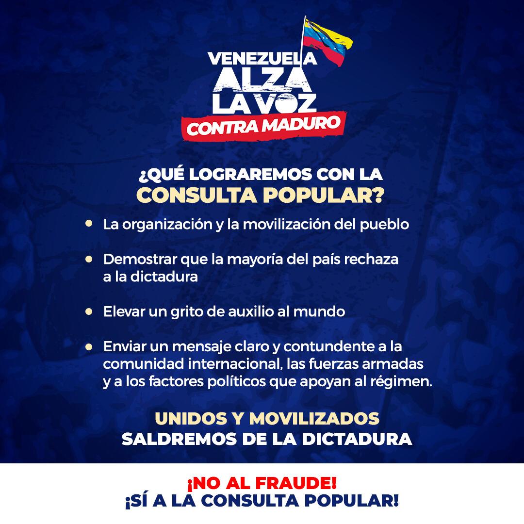 unt_carabobo's tweet photo. Este 12D Venezuela alza la voz en contra del régimen y se une en un gran movimiento de participación ciudadana en rechazo a la farsa electoral del 6D. ¡Los venezolanos luchamos hasta vencer! #NOalFraudeSÍaLaConsulta https://t.co/F6JaFQzS63
