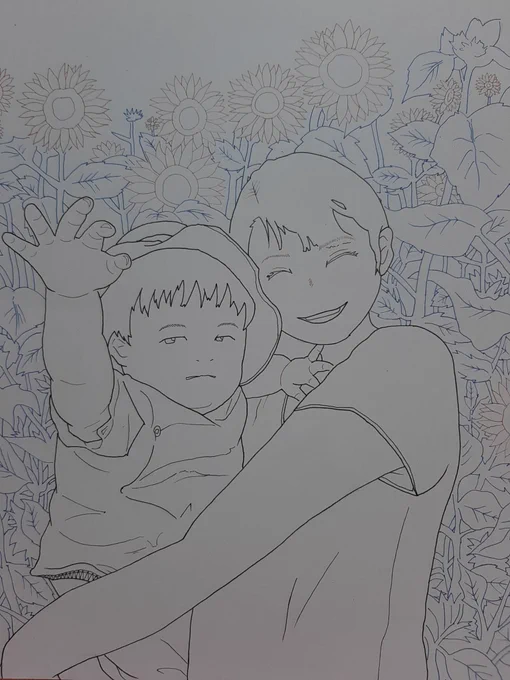 他にあげてる方の爪先にも及ばない...

#皆さん線画と塗った後を見せてください 