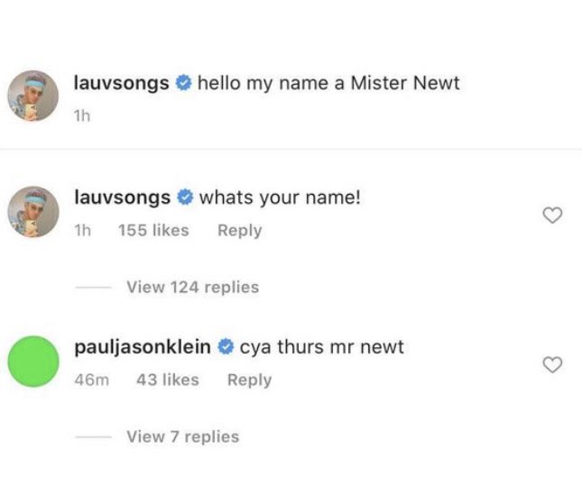 lauvbrasil's tweet photo. [INFO] Paul Klein da Banda LANY também interagiu com o Lauv pelo instagram 💕 https://t.co/AJ0jGtfl6c