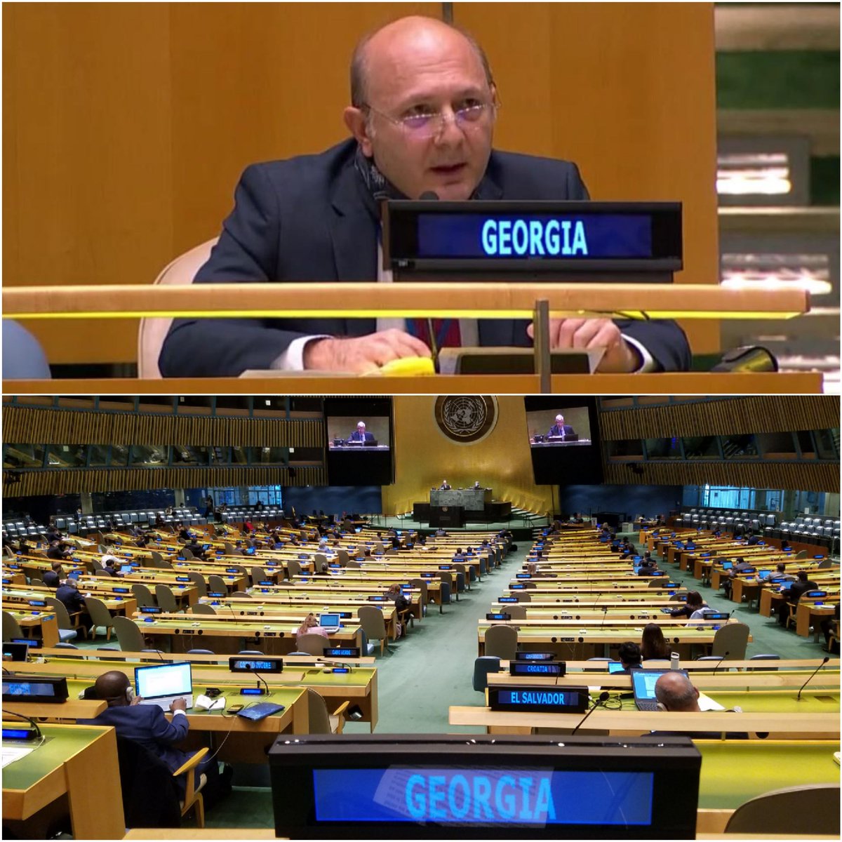 Addressing #UNGA75 on #SecurityCouncilReform, stressing #Georgia's🇬🇪 position, incl:
-starting #text-based #negotiations;
-additional seats for #EasternEurope/#EEG, #SIDS, #Africa as in #Ezulwini+#Sirte;
-restriction on the use of #veto. 
#UN has no other option but to #reform.