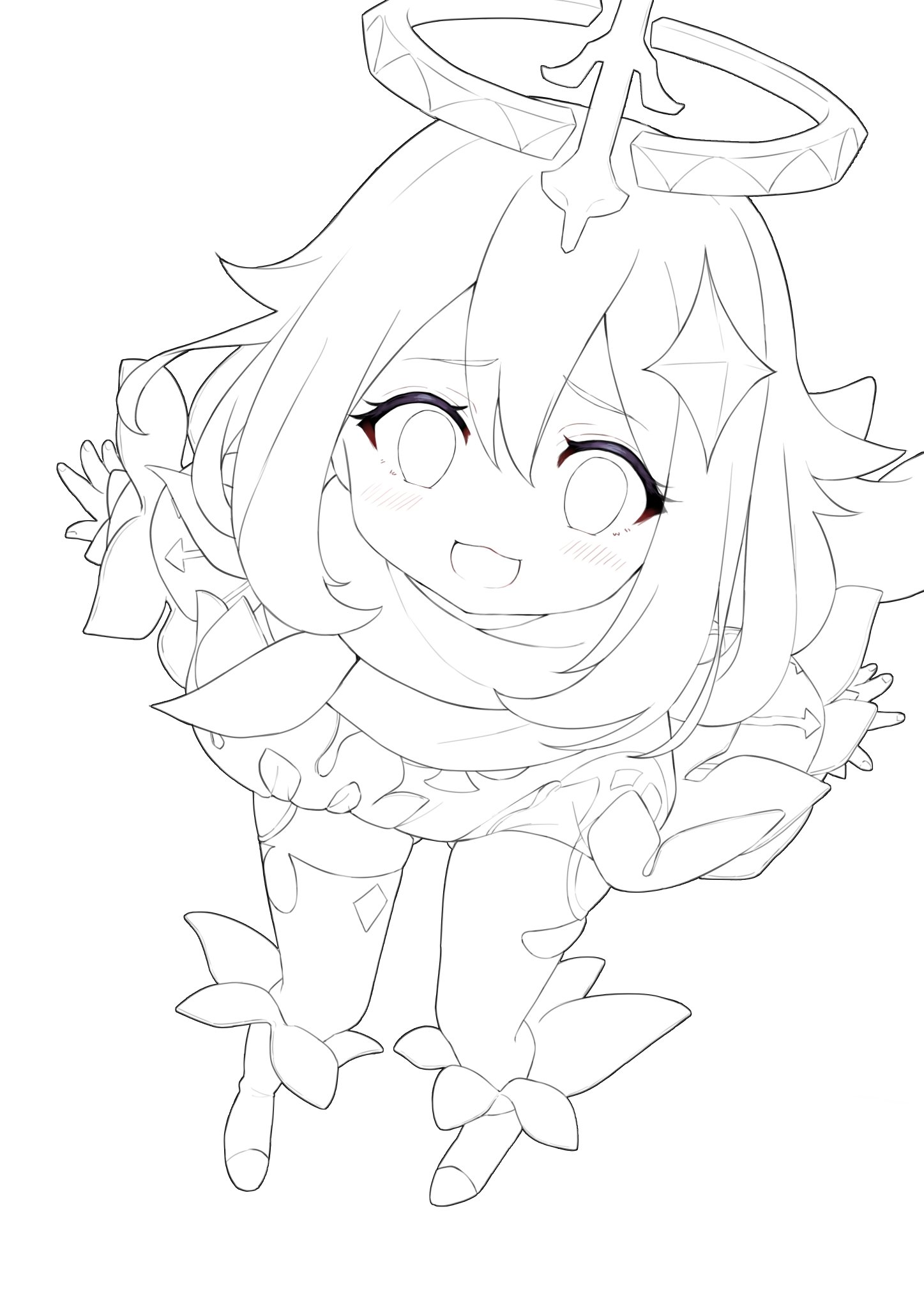 Twitter 上的 月うさぎ 俺の彼女はめんどかわいい 更新中 皆さん線画と塗った後をみせてください 背景は主線なしの厚塗り もうちょっと綺麗な線画描けるようになりたいですね 原神 Genshin T Co Qul2cst8dq Twitter