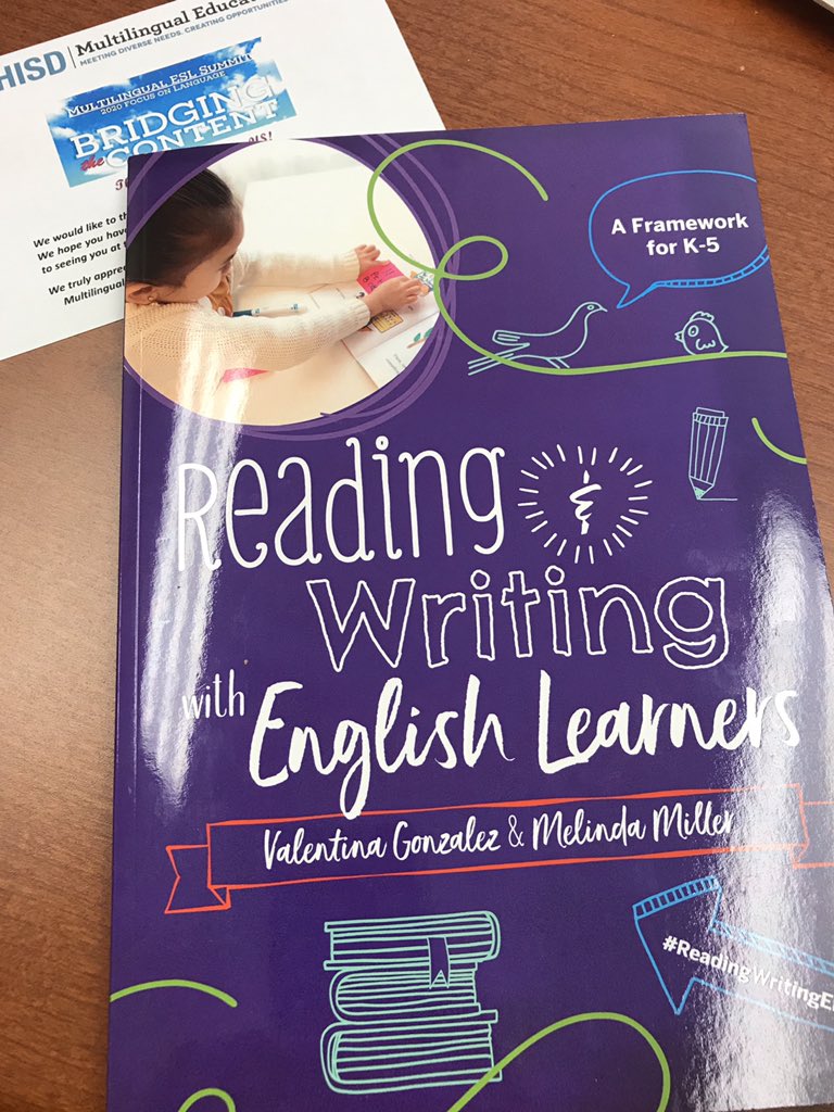 LauraAGonzale12's tweet photo. Super excited that my new book 📖 Reading &amp; Writing with ELs 👧👶@ValentinaESL was delivered today!  Can’t wait to dive into it.  Thank you @HISDMultiPrgms for your generosity. #ML2020Focus https://t.co/sjbG91Zfho