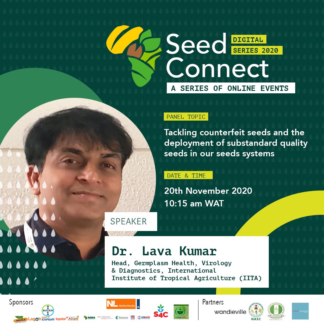 2 DAYS TO GO!
Meet some of the speakers for the upcoming #SeedConnect2020 #webinar series, themed “Building Resilience in our Seed System to achieve Sustainable Food Systems”
Don't miss out! Register now 👉seedconnect.ng
<a href="/l_lava/">Lava Kumar</a> <a href="/IITA_CGIAR/">IITA</a> <a href="/RadioIITA/">RadioIITA</a> @wandieville
#seeds