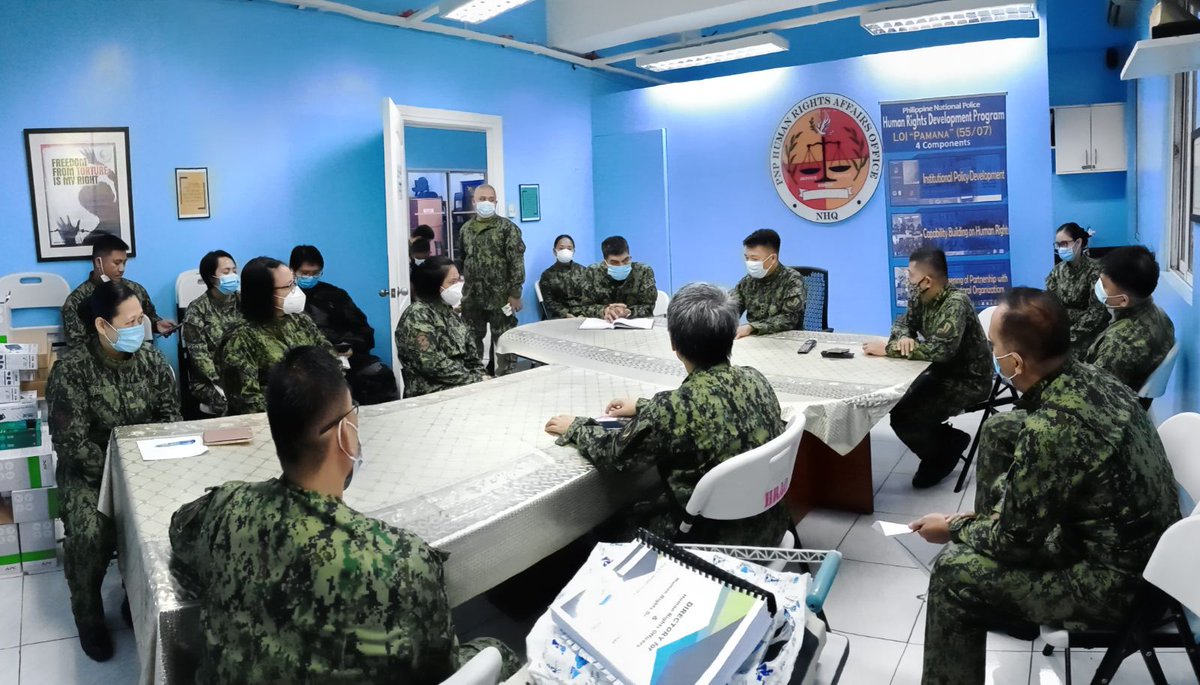 pnphrao's tweet photo. PCOL VINCENT S CALANOGA, Acting Chief, HRAO presided a meeting on November 17, 2020 at HRAO Conference Room, Legal Service Bldg., Camp BGen Rafael T Crame, Quezon City. https://t.co/v9WhYLwbyT