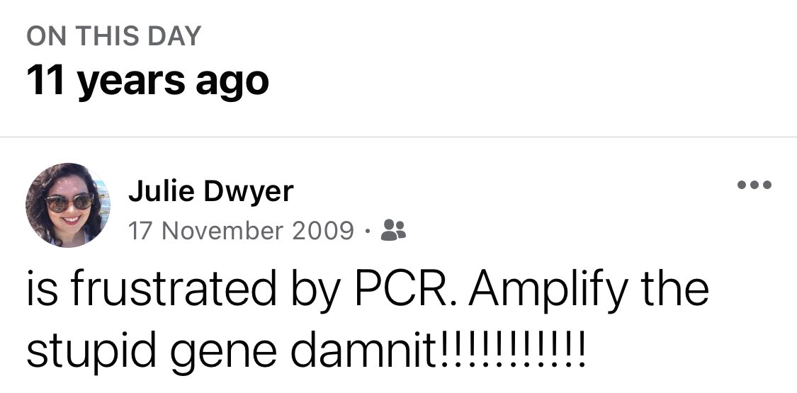 JulieDwyer82's tweet photo. 11 years ago, 1.5 months into my first post-doc, using a one-step RT-PCR kit for the first time on tumour samples to detect vGPCR. Never got it to work!! #pcr #postdocs #memories https://t.co/OTVJjTyNpn