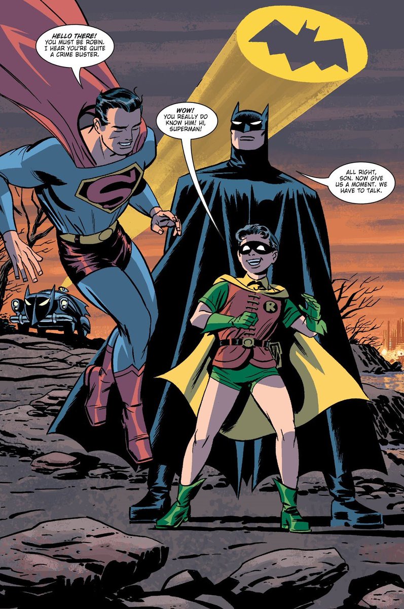 blaksheepno1's tweet photo. Darwyn Cooke's rendition of the World's Finest Team in DC: The New Frontier, harked back to the Silver Age when Superman and Batman were the archetypes of nobilty and hope and set the standard, for all superheroes to follow. https://t.co/xVi8br2afp