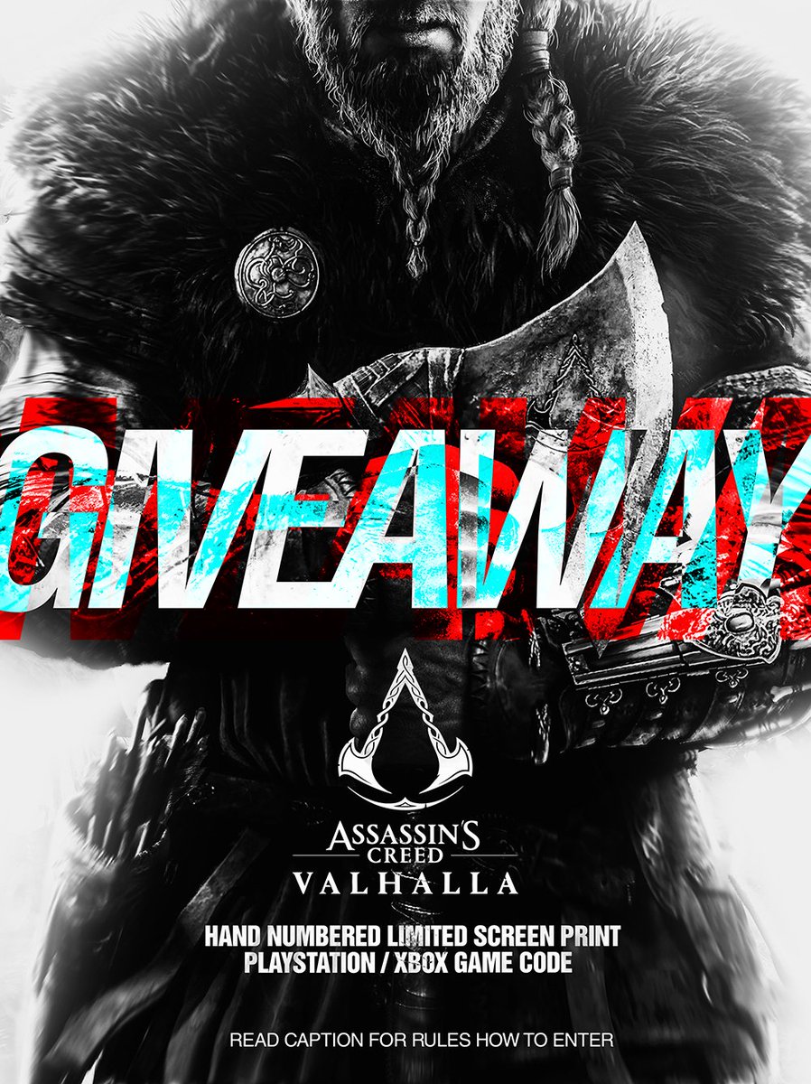 Bosslogic's tweet photo. Excited to do a give-away of our #assassinscreed #likeAViking limited edition silk-screened poster that are hand numbered, giving away 2 here and a few game codes away as a thank you for everything.

Follow me and @LineageNYC and RETWEET this post!

Ends Monday the 23rd https://t.co/CUtgQpTNDY
