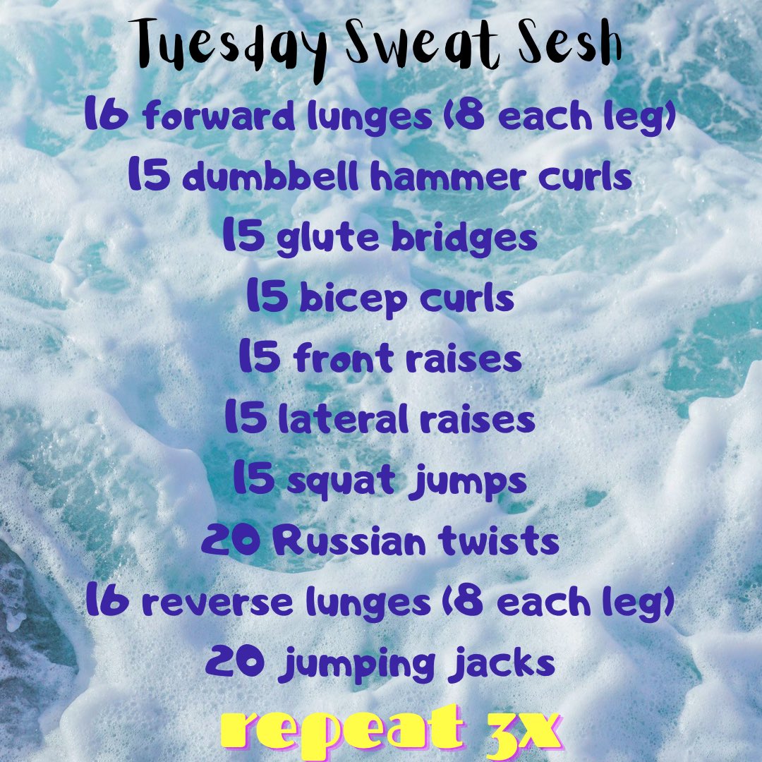APES_Oceans's tweet photo. @WP_Softballl here’s your Tuesday workout for tomorrow! Get your pre-Thanksgiving sweat on! No dumbbells? No problem! You can use cans, books, water bottles, anything to give just a little more resistance! https://t.co/UWxXCHtfXO