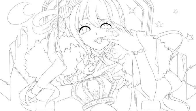 ルーナ姫のKING描いてたら姫の右手腱鞘炎知った。
今日病院とのことですが、ご自愛いただければと思います。 塗前完成 