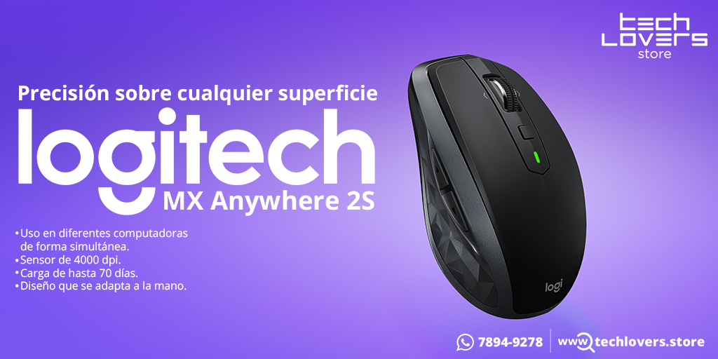TechloverStore's tweet image. El #MXAnywhere2S cuenta con un sensor de alta precisión que podrás utilizarlo sobre cualquier superficie sin ningún problema. Con la tecnología #LogitechFlow podrás transferir archivos entre computadoras únicamente deslizando el mouse. 🖱️

Envío a todo El Salvador 🛵
📱 7894-9278