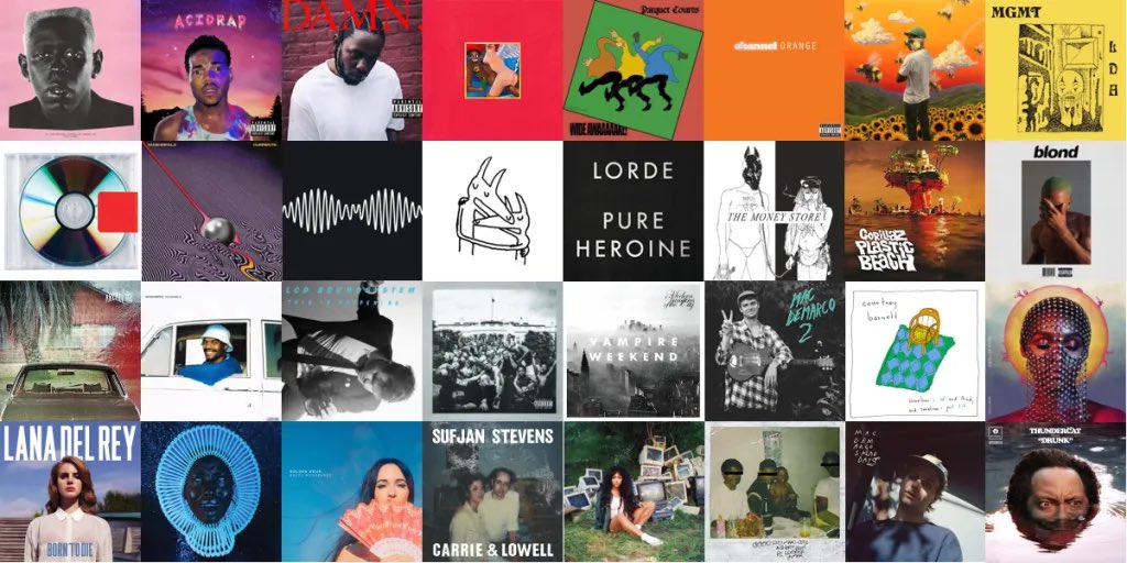 THREAD OF MY TOP 25 ALBUMS OF THE 2010sThis last decade has had some phenomenal releases and so much variety in music unlike any other time. It’s hard to narrow down to only 25 so I definitely missed a lot but let me know what you think was missed or what you agree with