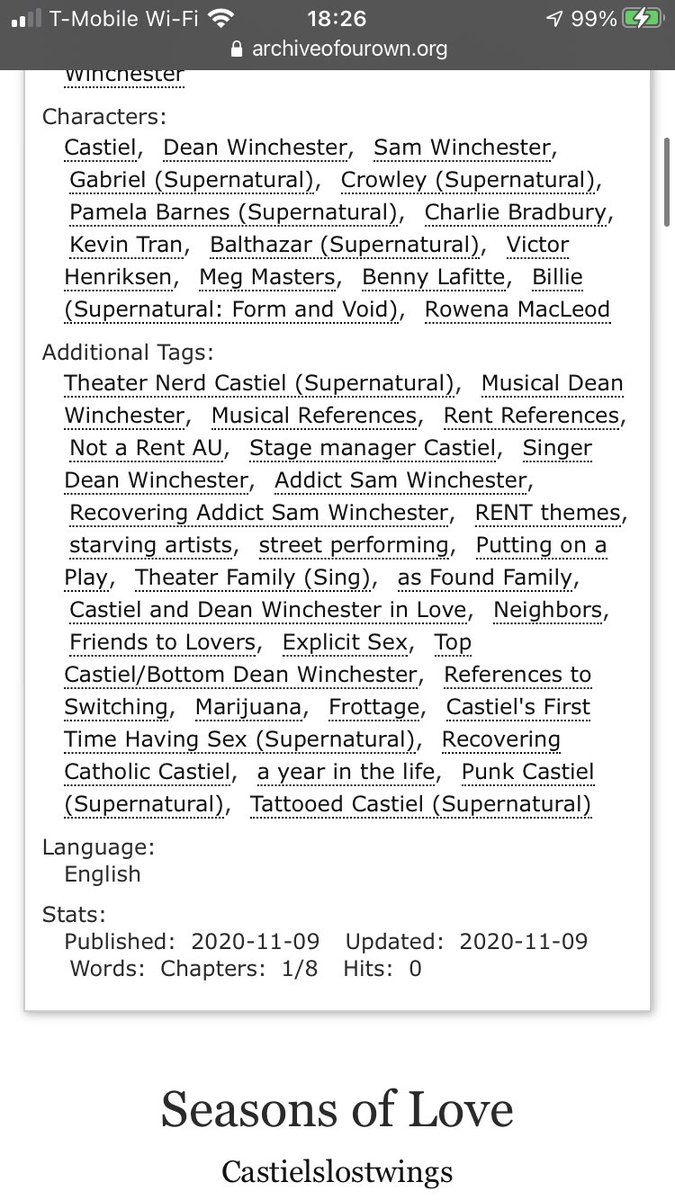 caslostwings's tweet photo. @BluciferW and I did a thing!! 
Stage Manager Castiel/Leading Man Dean, with themes from RENT (no AIDS and no MCD), swipe the pics for more 🥰
https://t.co/mxIdg28LN1 https://t.co/8y2csMfDey