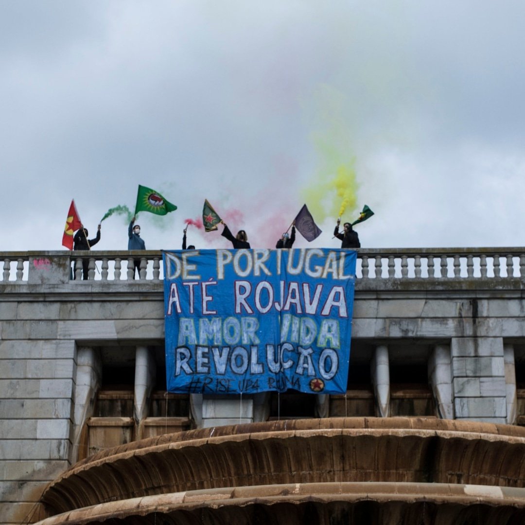 De Portugal até Rojava 
"Amor * Vida * Revolução 
#RiseUp4Rojava 
#Rojava