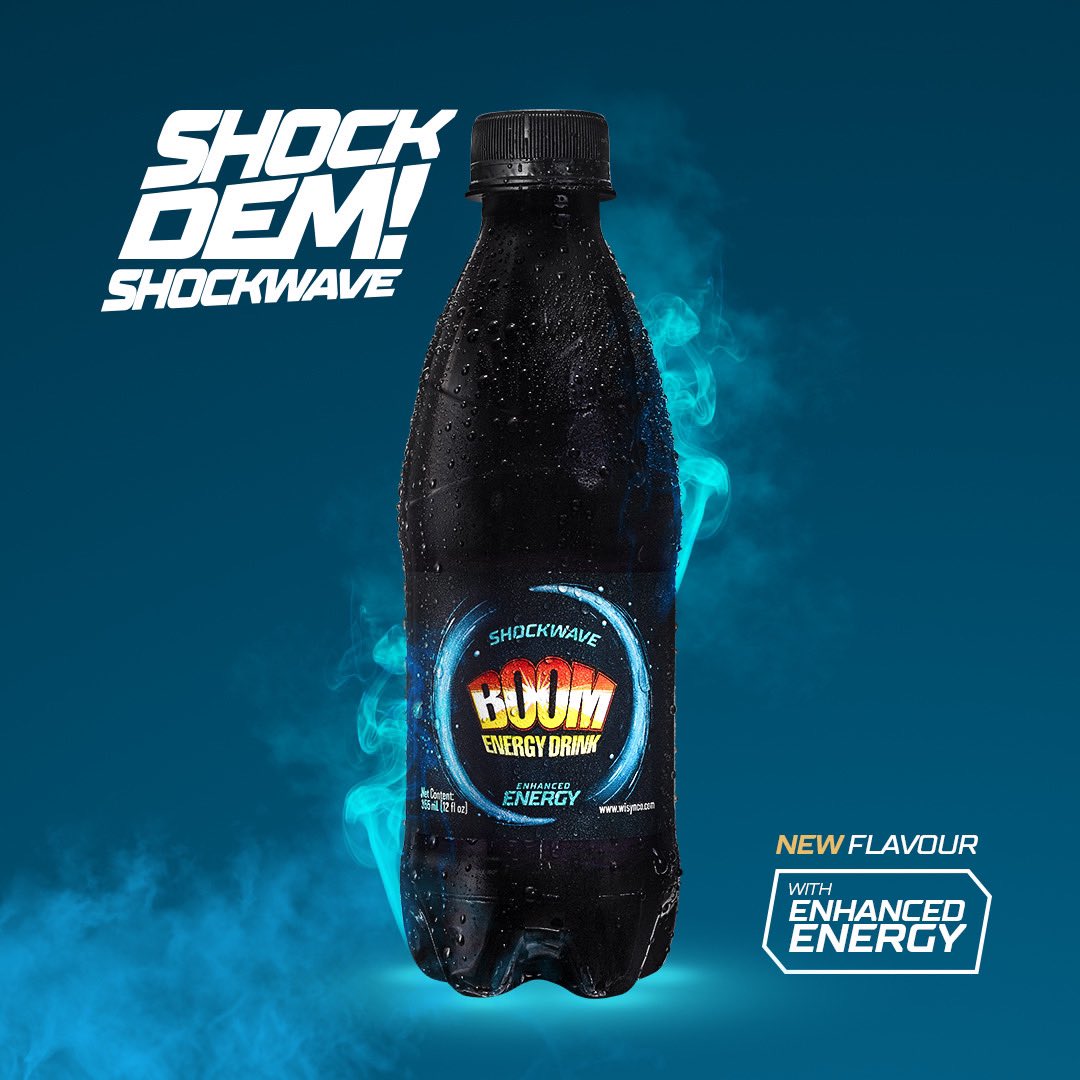 DrinkBoomEnergy's tweet photo. New tings! Look out fi di black bottle wid the blue rings!
Introducing our brand new flavour and it name BOOM Shockwave. Snap a picture when you see it and mek we know wah you think. ๐ฅโก๏ธ๐
#BOOMSHOCKWAVE #ShockDem #EnergyDrink https://t.co/DvvTzblmjO