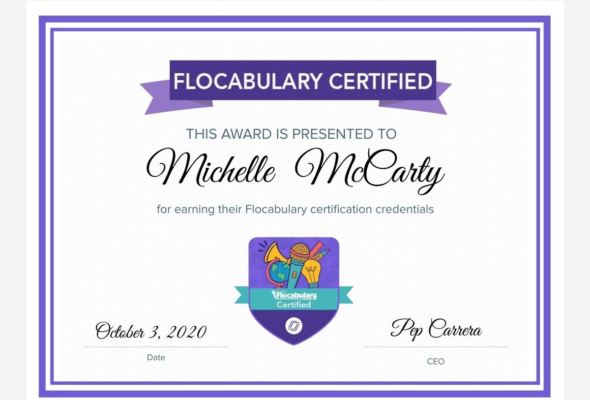 Thanks to a few generous donors my project <a href="/DonorsChoose/">DonorsChoose</a> was fully funded and enabled me to get #FlocabCertified! <a href="/nearpod/">Nearpod</a> <a href="/volusiaschools/">Volusia County Schools</a> <a href="/rjlCardinals/">RJ Longstreet Elementary</a>