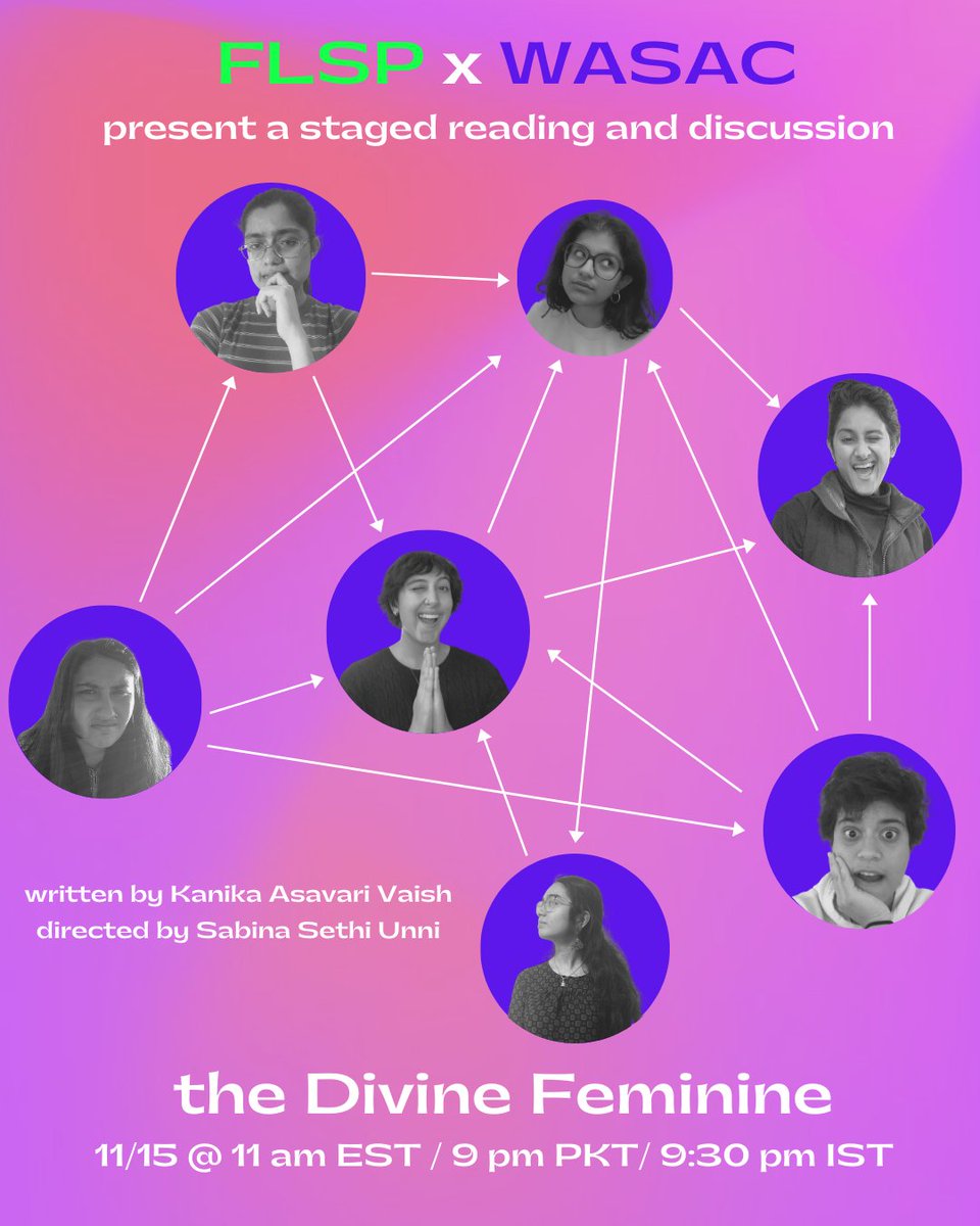 Fresh Lime Soda Productions (@freshlimesodaco) on Twitter photo We'd love to see you at our next event in collab with Wellesley WASAC this Sunday 11/15 at 11am ET: a staged reading of THE DIVINE FEMININE, written by <a href="/kanikaasavari/">Kanika Vaish</a>, directed by <a href="/sabinathegreat/">sabina 🇵🇸</a>, and featuring <a href="/Wellesley/">Wellesley College</a> students and alums! register here: bit.ly/flspXwasac We'd love to see you at our next event in collab with Wellesley WASAC this Sunday 11/15 at 11am ET: a staged reading of THE DIVINE FEMININE, written by <a href="/kanikaasavari/">Kanika Vaish</a>, directed by <a href="/sabinathegreat/">sabina 🇵🇸</a>, and featuring <a href="/Wellesley/">Wellesley College</a> students and alums! register here: bit.ly/flspXwasac