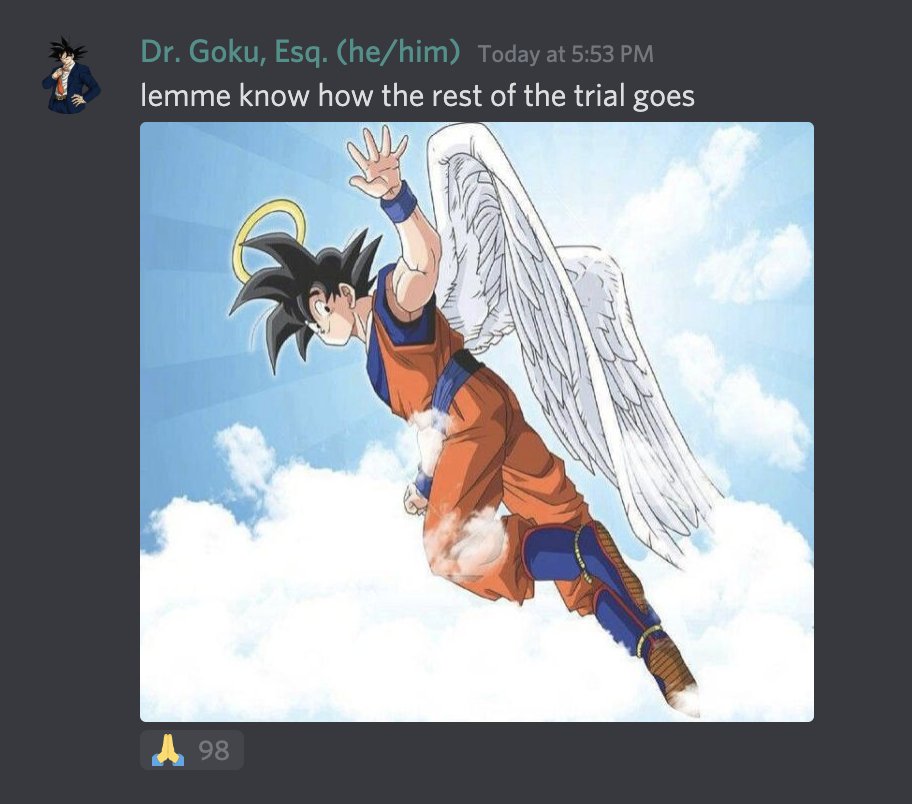 Goku has been killed and removed from the court