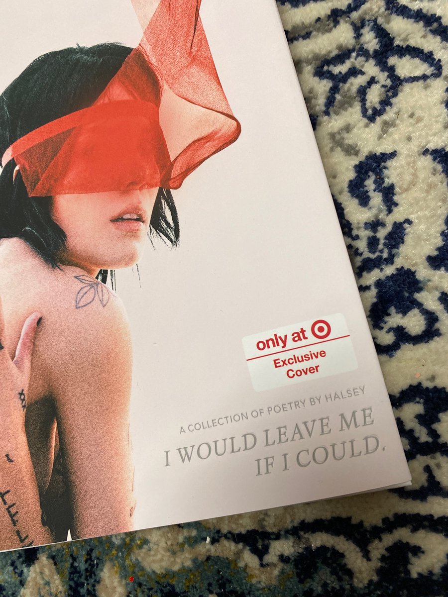 PerpetuallyPail's tweet photo. Also can someone please explain who’s poor decision it was to make this a part of the dust jacket and not a sticker? @halsey @Target https://t.co/fV9CX7NiwS