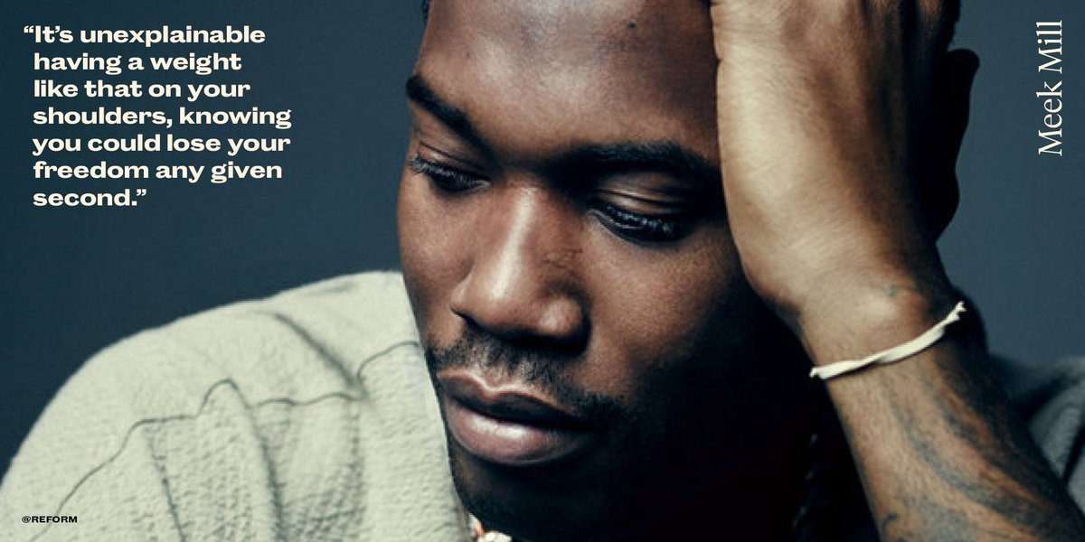 REFORM's tweet photo. On probation, practically anything can send you back to jail—like popping a wheelie, missing homework, or traveling out of town. This is wrong. 

How does probation make you feel? (📸: Miller Mobley / Billboard) @MeekMill https://t.co/68SnOce2d9