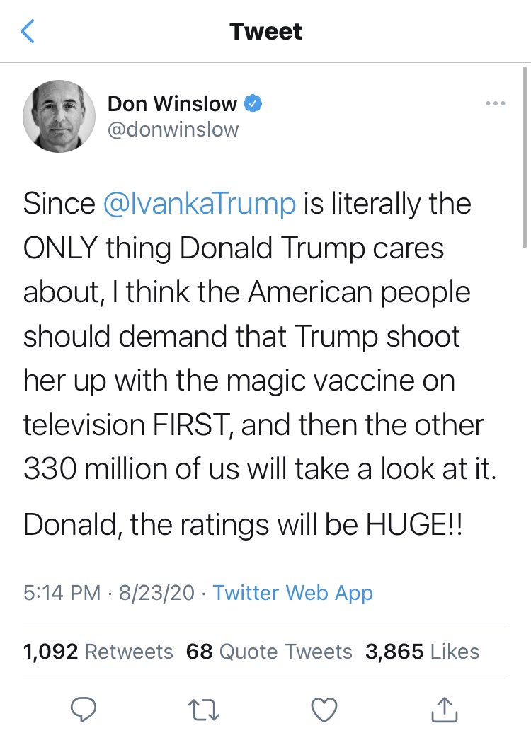 We also saw a lot of the usual suspects.  @donwinslow is proving more and more reliable on this front. These tweets were pretty shameful.