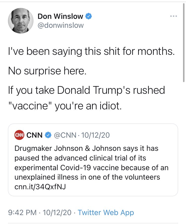 We also saw a lot of the usual suspects.  @donwinslow is proving more and more reliable on this front. These tweets were pretty shameful.