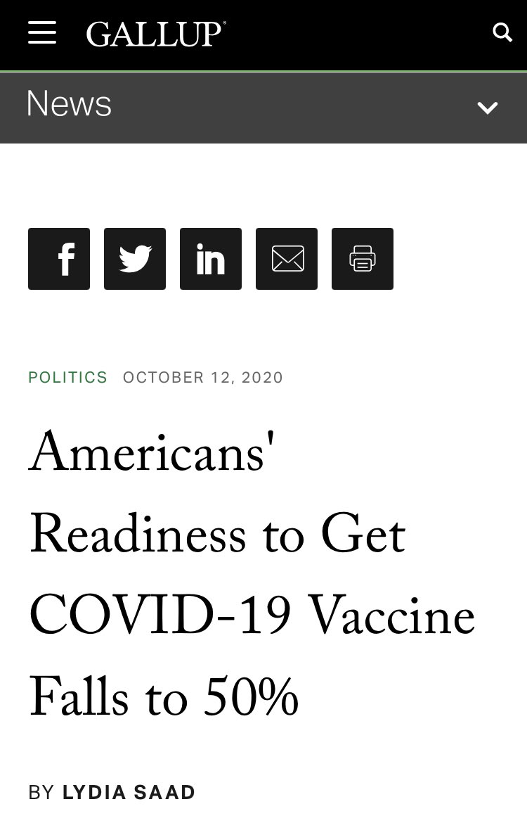 It should go without saying, but undermining trust in a vaccine in the midst of a global pandemic to score political points or clicks is absolutely ghastly.Now that we’re knocking on the door of a vaccine, will these people be held to account for undermining trust?I doubt it.