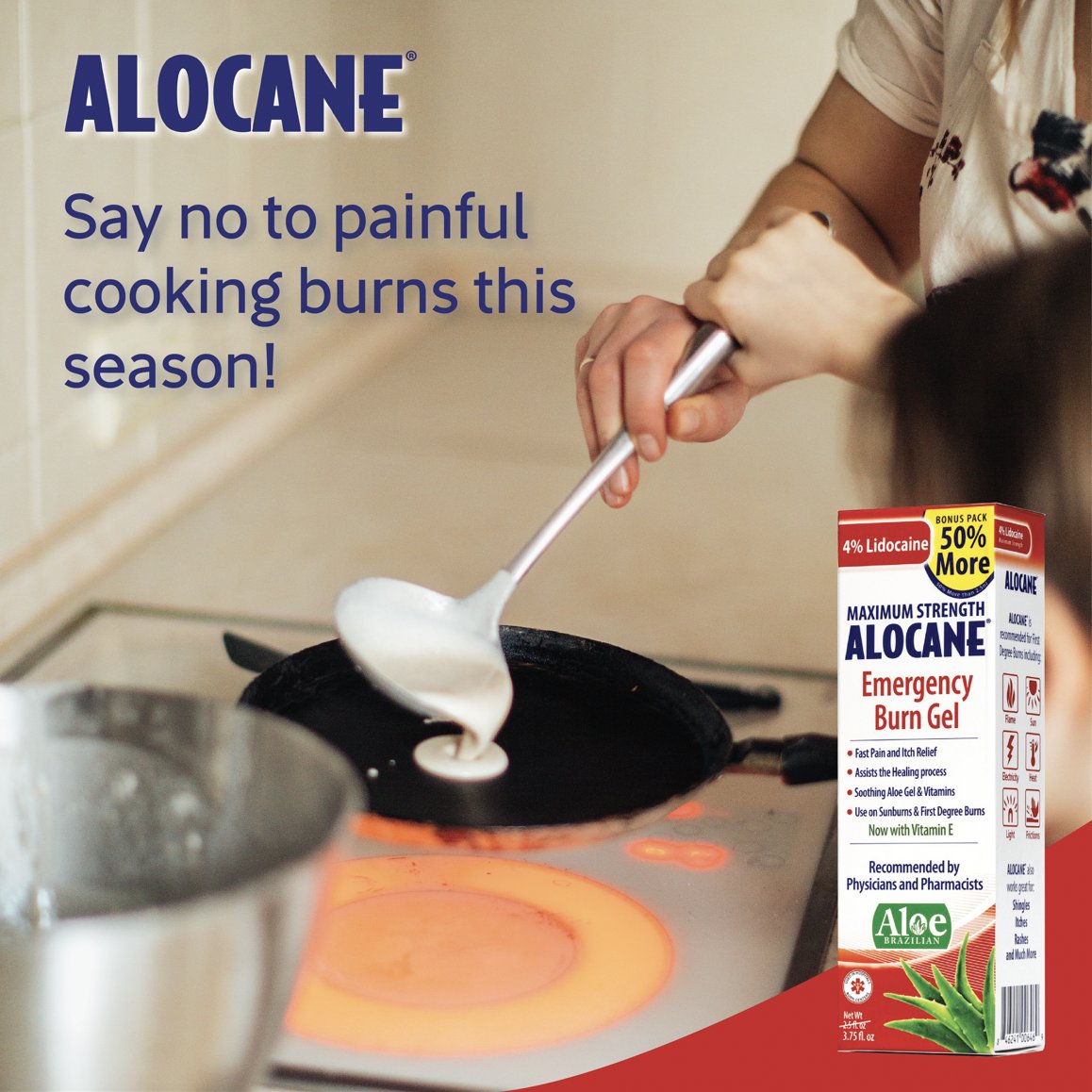 AlocaneGel's tweet photo. Steer clear of cooking burns this holiday season and make sure you have you Alocane® products right where you need them in case of emergency! https://t.co/rXdhn2R59J
