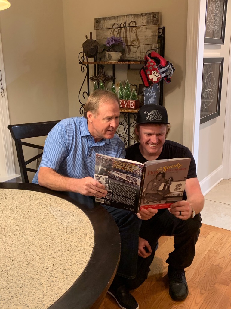Rusty and Stephen are checking out my new book.
