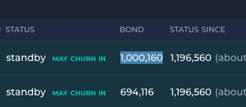 THORChain's tweet photo. > "No node will ever bond 1m RUNE"
> "Minimum bond should be set lower to let more nodes in"
> "The system's security won't be able to scale unless delegation is permitted"

THORChain: math https://t.co/rS5LqX3ZOz