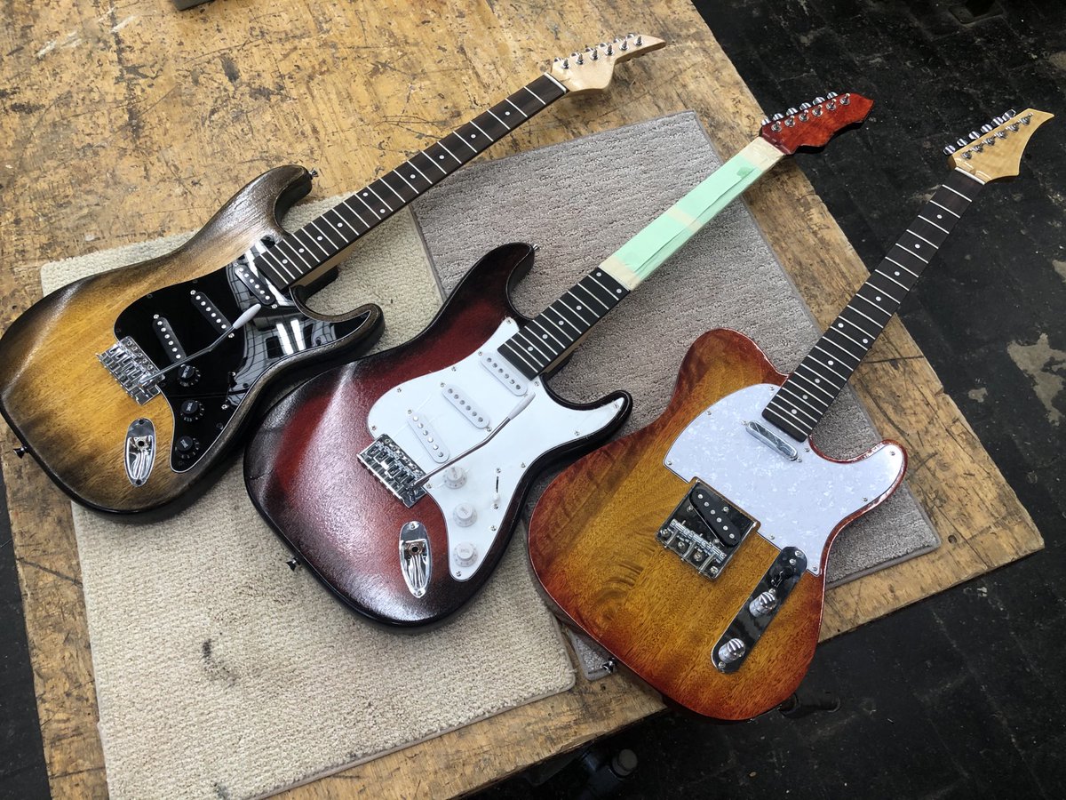 EAHSTech_Ed's tweet photo. The first two students were able to assemble their guitars last week. Nice job guys these guitars look great! This week we should be able to get a few more put together. Hang in their guys, it will be at least another week until these two are setup correctly and playable. https://t.co/OGQ9ZLUxaj