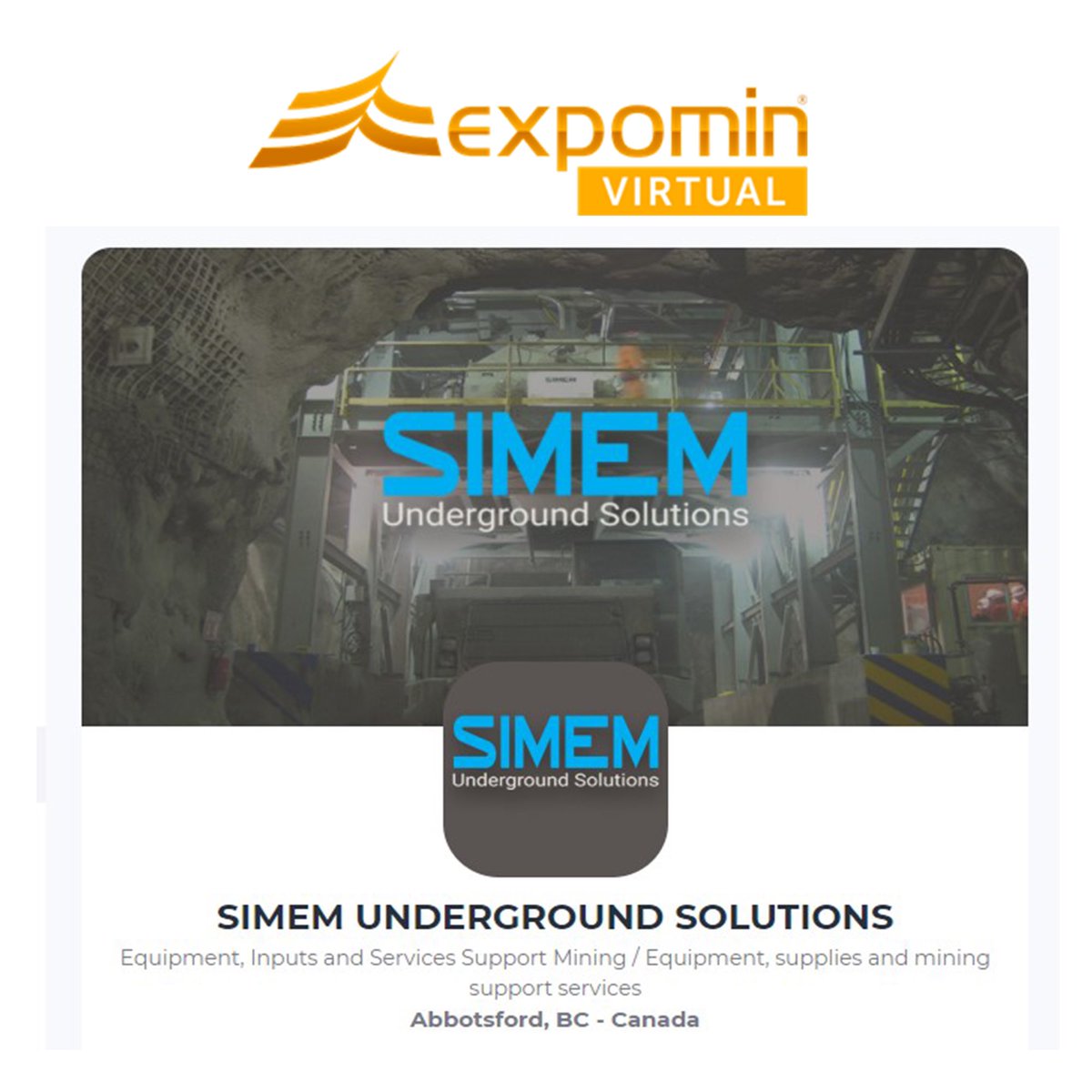 SIMEMWORLDWIDE's tweet photo. The SIMEM Underground team will be available for live conversations Nov 10-13th at our virtual @ExpominOFICIAL booth! Please stop by and say hello. Registration info here: https://t.co/tCvtsseFFN  #SIMEM #SIMEMUnderground #ExpoMin
￼ https://t.co/ybKehVgueH