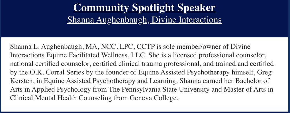 Join us for our next STEP UP network meeting held on Zoom! Our impact speaker will be Timothy Alexander and our spotlight from the community will be Divine Interactions.
Email Jason Stragand at jstragand@wiu7.org for the link to join! <a href="/stepupwest/">STEP UP Westmoreland</a> <a href="/JasonStragand/">Jason Stragand, Ed.D.</a>