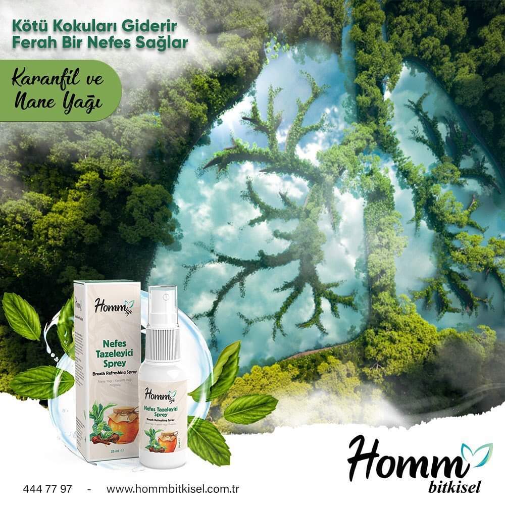 AĞIZ SPREYİ
-Günlük ağız sağlığınızı korur.
-İçerisindeki Propolisin, bağışıklığa katkısı sayesinde boğaz enfeksiyonunu iyileştirir. 
-Karanfil ve Nane yağının etkisiyle uzun süre rahat nefes alabileceksiniz.

#hommbitkisel  #ağızvedişsağlığı #nefes  #boğazenfeksiyonu #grip