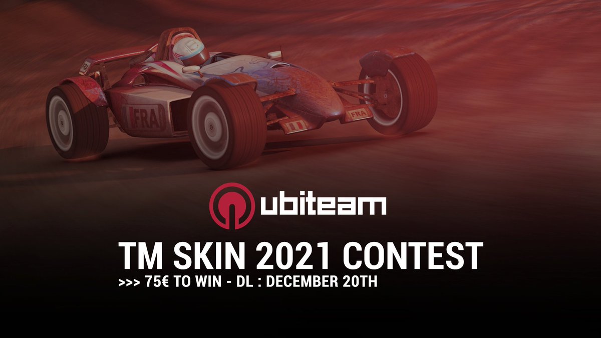 Deejay_TM2's tweet photo. Good evening dear TM friends 🙂
@UBITEAM finally launches it's @Trackmania(R) skin contest for the 2021 season.
Winner of the contest will win 75€ !!!
Quality✨, Classic⬜️🟥, Identity🕶️, Salary💰.
Feel free to DM me for more informations. RT and mentions appreciated. https://t.co/2GsV12TOHX