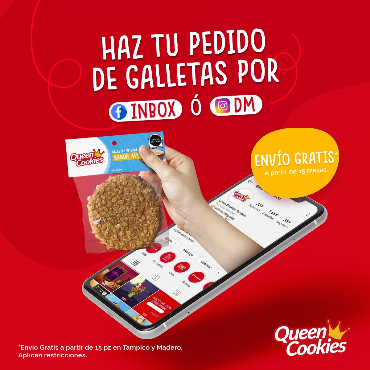 QueenCookies's tweet photo. Recuerda que contamos con envíos a toda la República. 🍪📦 No te quedes sin tus Queen Cookies y haz tu pedido vía inbox o DM. https://t.co/yXywqi8MdW