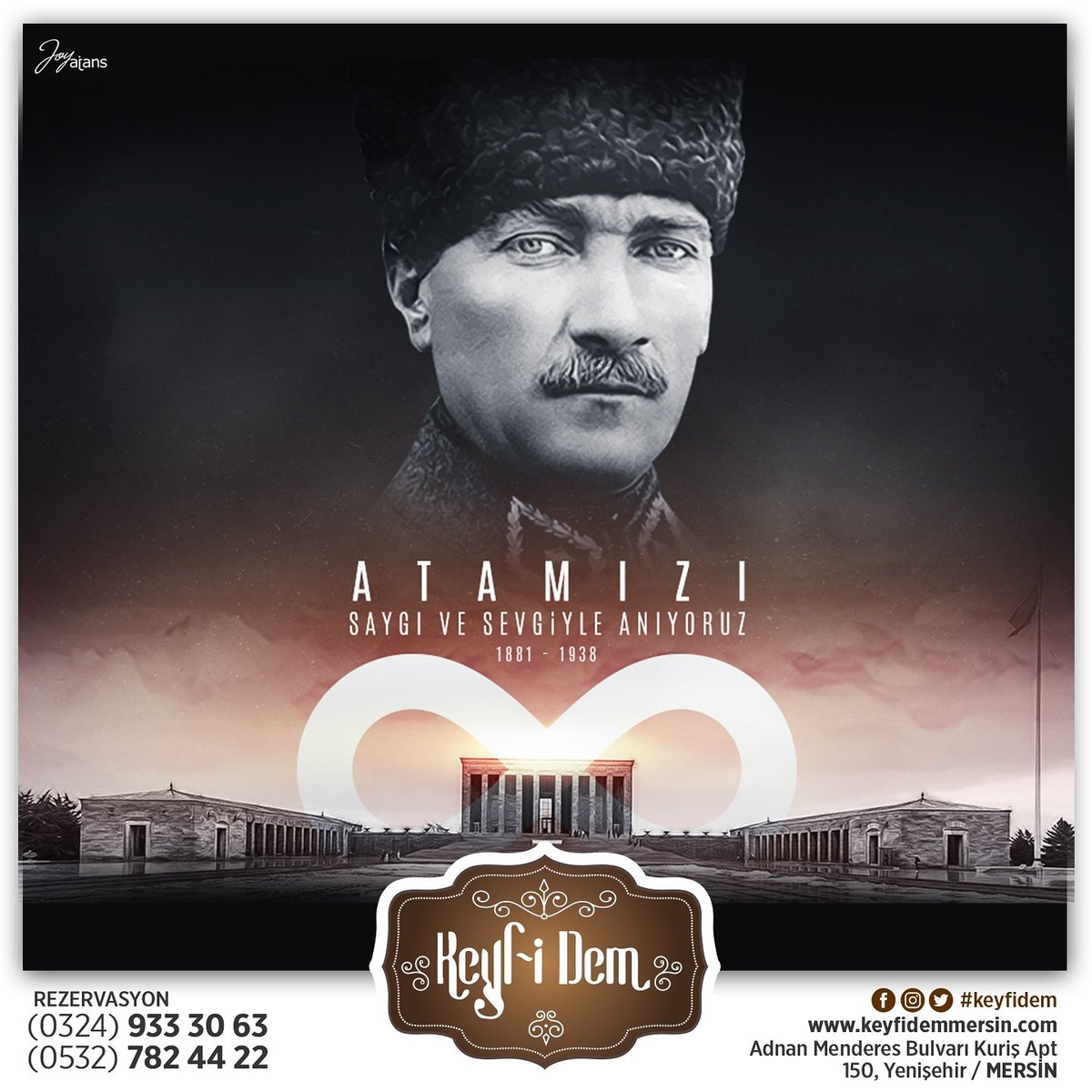 keyfidemmersin's tweet photo. Atamızı Saygı ve Sevgiyle Anıyoruz
10 Kasım Gazi Mustafa Kemal Atatürk🇹🇷

#mustafakemalatatürk #10kasım #keyfidem https://t.co/DzqwZFHAMY