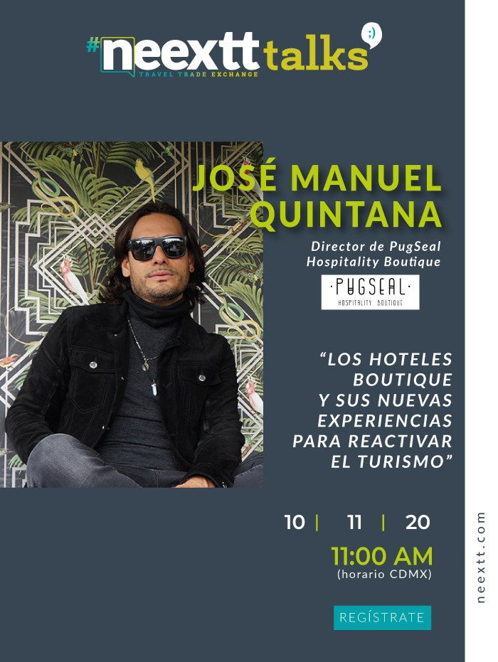 neextt_'s tweet photo. Mañana, a las 11:00 am (CST), te esperamos en una nueva sesión de #NeexttTalks: “Los hoteles boutique y sus nuevas experiencias para reactivar el turismo”. 🛎️ @pugseal

¡Regístrate aquí!
https://t.co/sKWaxPdIUG https://t.co/JLbPx4HaIo