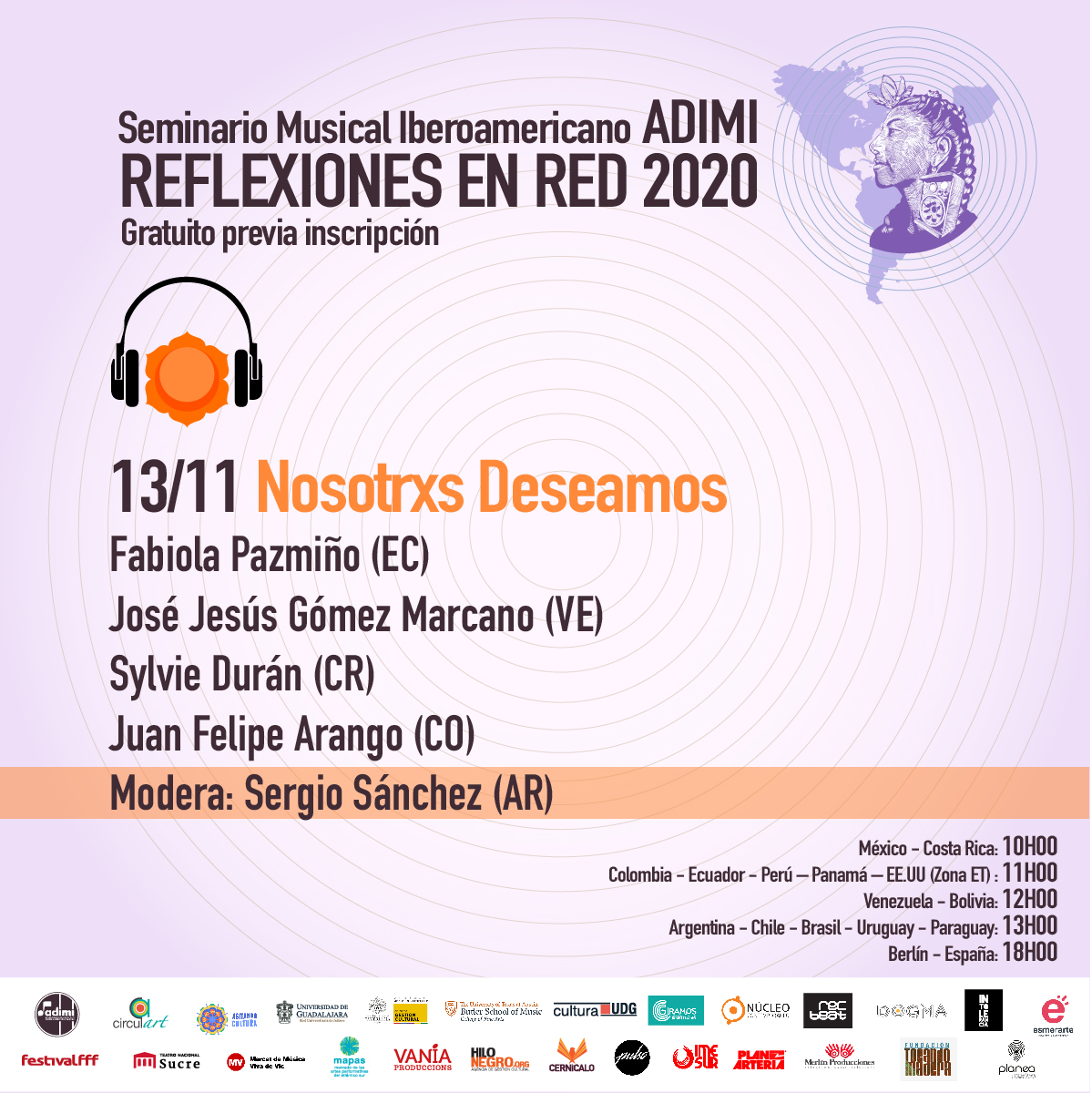 Circulart_'s tweet photo. Dentro del marco de #Circulart2020 se llevará a cabo el Seminario Musical Iberoamericano @adimi_ los días 12, 13 y 14 de noviembre a través del canal de YouTube de #Circulart. Reflexiones en Red 2020
Inscríbete aquí: https://t.co/C0CWK1l3A3
#redmusical #adimi #industriamusical https://t.co/a6KhNVpRno