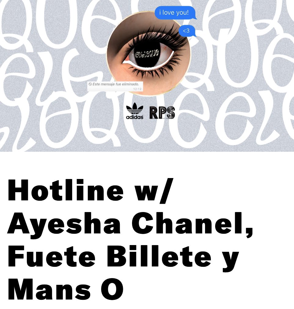 💌 Aqui algo para haceros más bonico este lunes. 

new bloque radio con: 

🔥 entrevista a <a href="/fuetebillete/">fuetebillete</a> Por su nuevo disco 
🔥 entrevista con Chanel, celebramos su vuelta 
🔥 entrevista con Mans O tras estrenar lo es uno de los discos del año primaverasound.com/es/radio/shows…