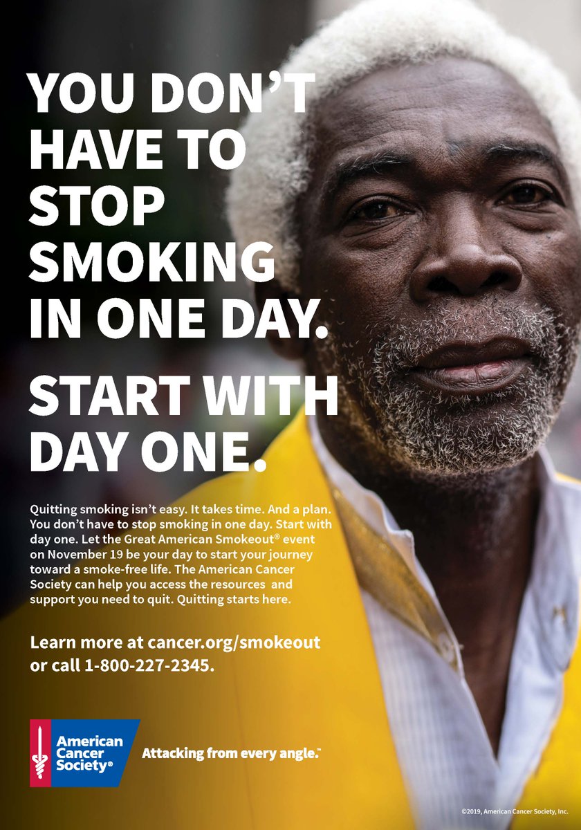 Today is the Great American Smokeout. Visit cancer.org/healthy/stay-a… for great information. #TogetherWeDeliver #AmericanSmokeout