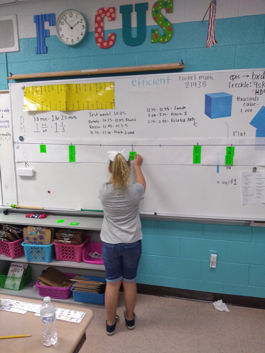 AWilliamsonUES's tweet photo. Comparing and identifying equivalent fractions by using a number line. https://t.co/DWNqYeH4yL